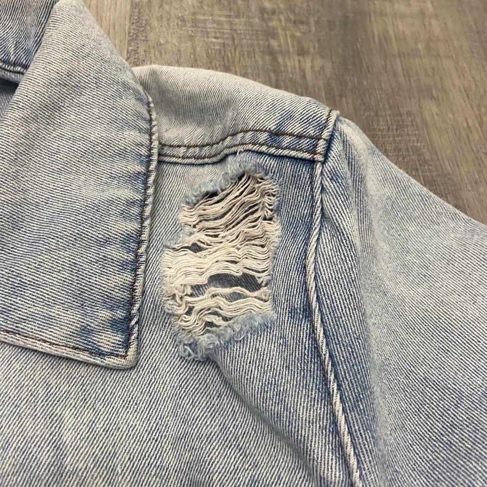 Another Influence Distressed Jean Jacket - Picture 3 of 5